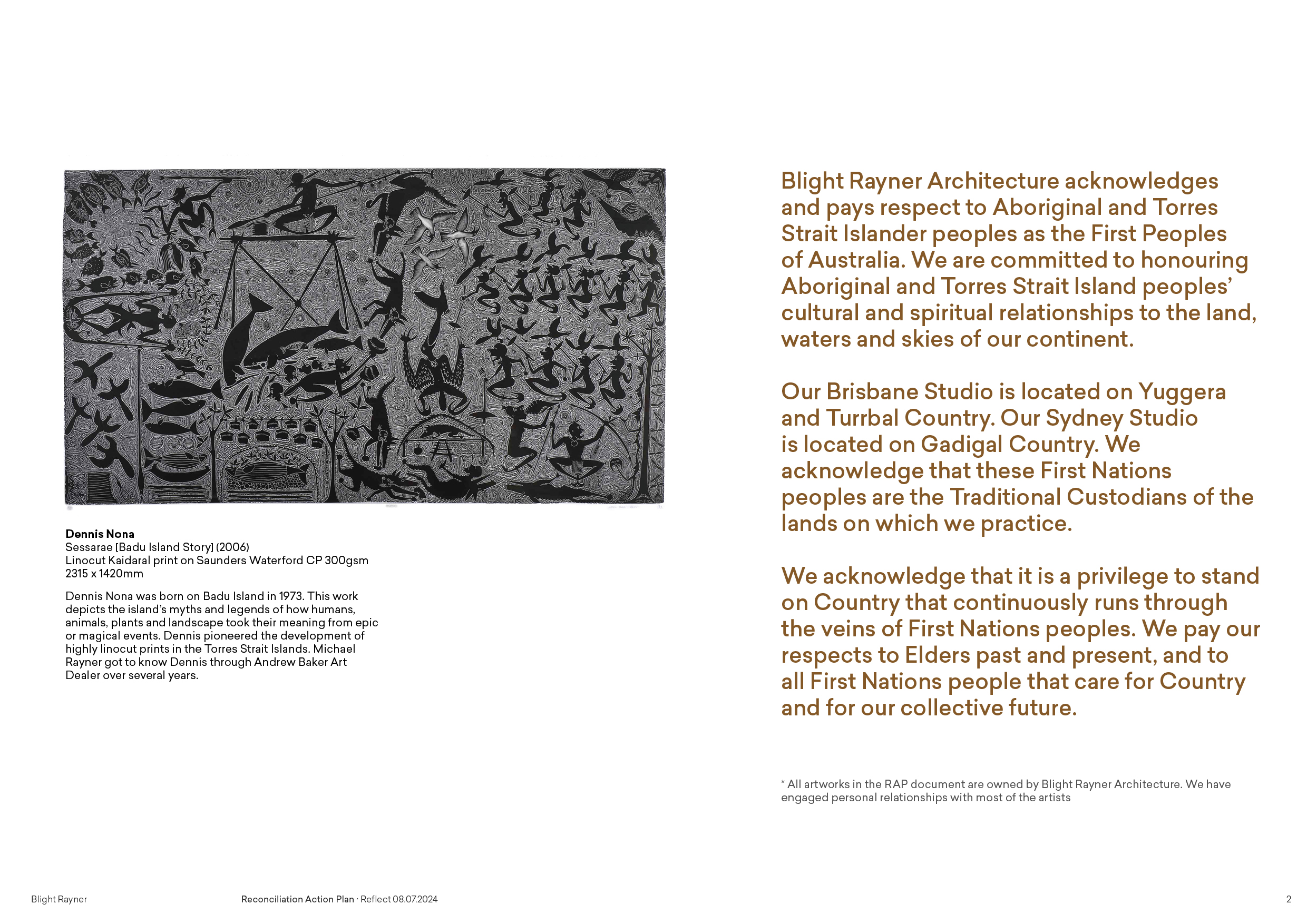 Blight Rayner Reconciliation Action Plan - Reflect