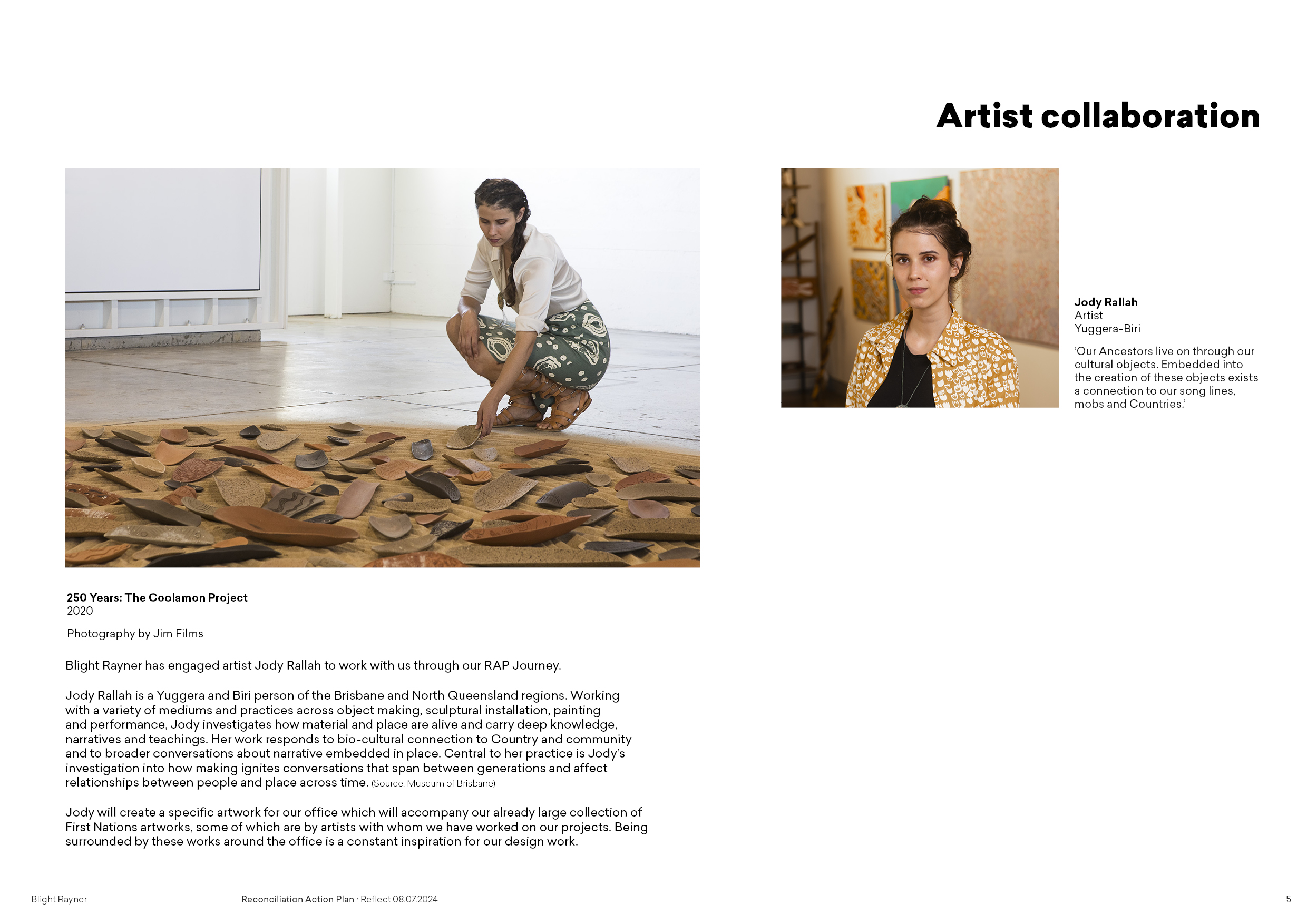 Blight Rayner Reconciliation Action Plan - Reflect